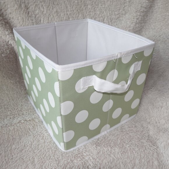 Set of 6 Babies R Use Folding Nursery Fabric Storage Cube with Handles - Sage - Picture 1 of 12